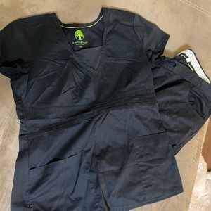 Healing hands scrub set size XS black